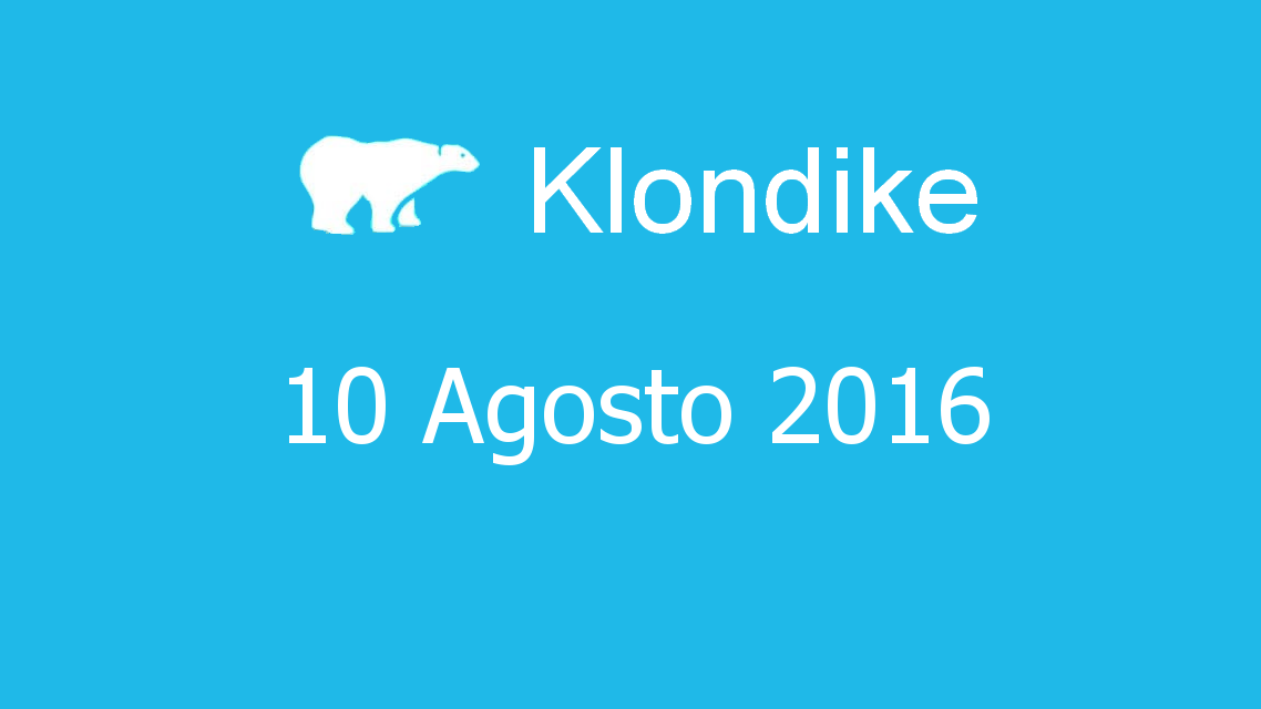 Microsoft solitaire collection - klondike - 10. Agosto 2016