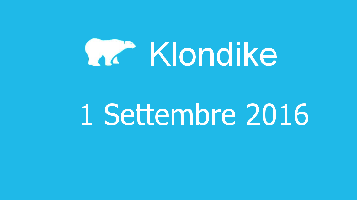 Microsoft solitaire collection - klondike - 01. Settembre 2016