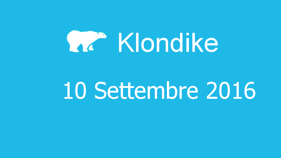 Microsoft solitaire collection - klondike - 10. Settembre 2016