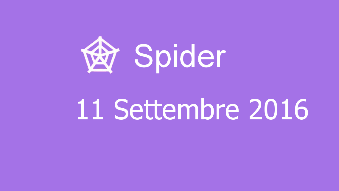 Microsoft solitaire collection - Spider - 11. Settembre 2016