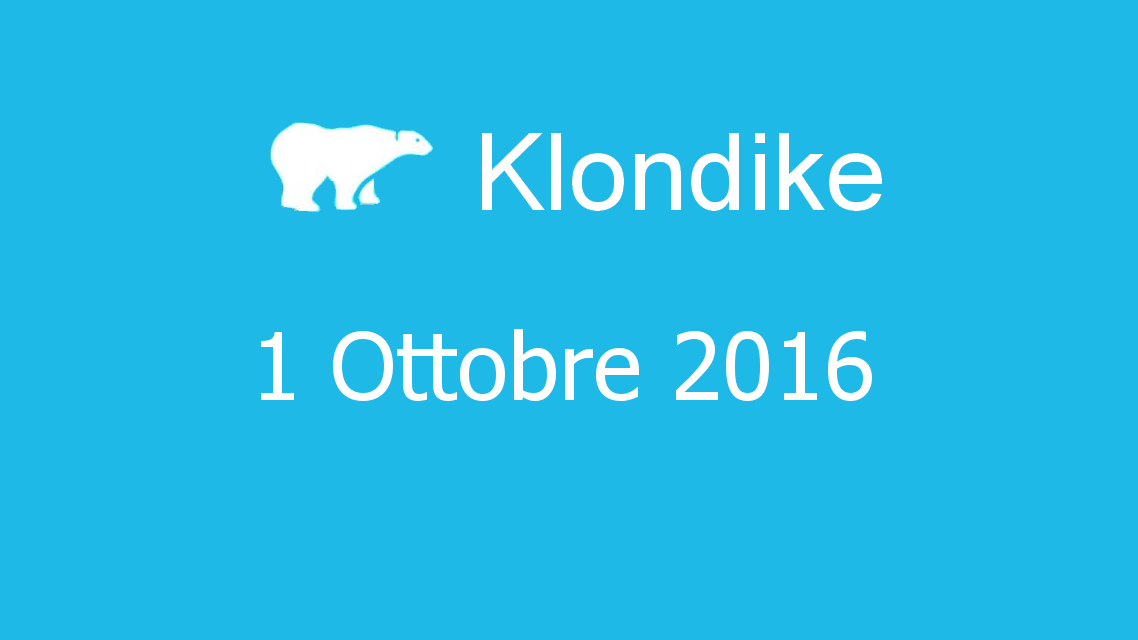 Microsoft solitaire collection - klondike - 01. Ottobre 2016