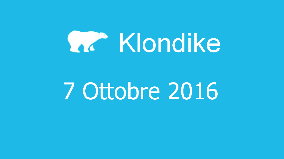 Microsoft solitaire collection - klondike - 07. Ottobre 2016