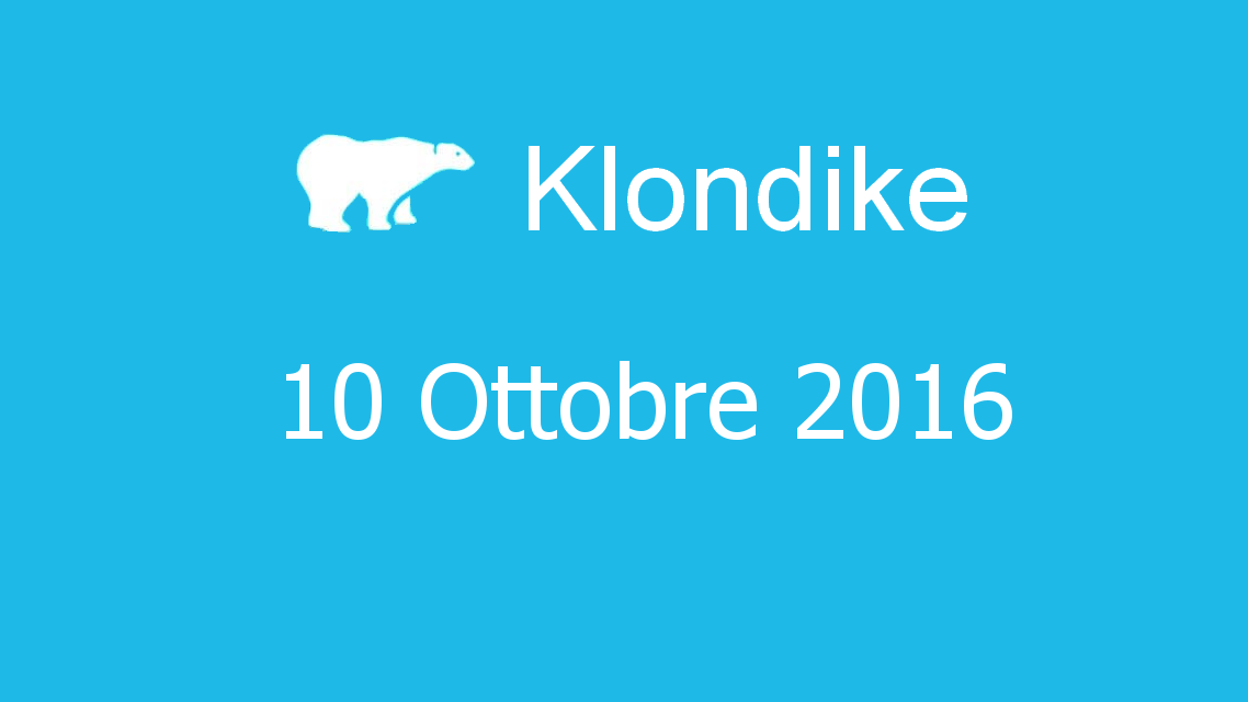Microsoft solitaire collection - klondike - 10. Ottobre 2016