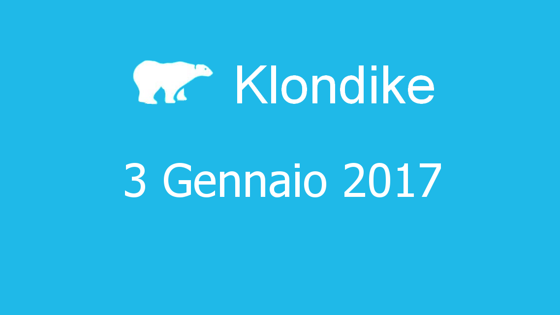 Microsoft solitaire collection - klondike - 03. Gennaio 2017