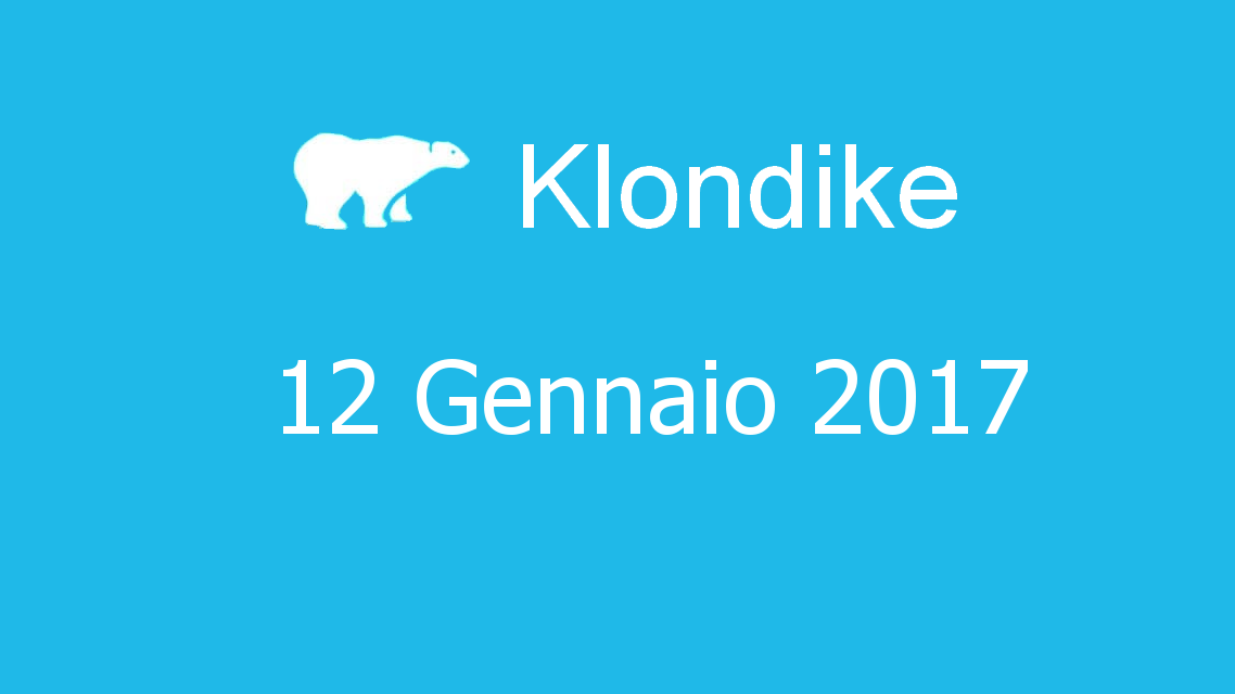 Microsoft solitaire collection - klondike - 12. Gennaio 2017