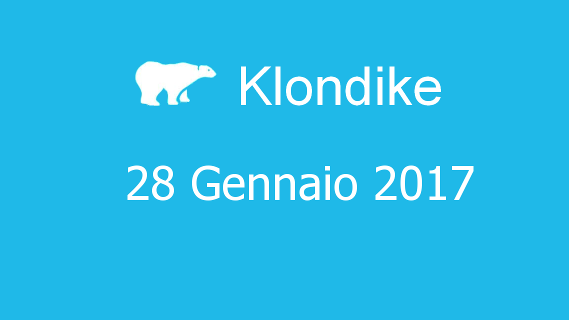 Microsoft solitaire collection - klondike - 28. Gennaio 2017
