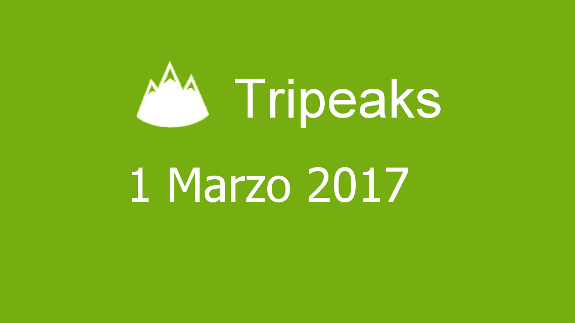 Microsoft solitaire collection - Tripeaks - 01. Marzo 2017