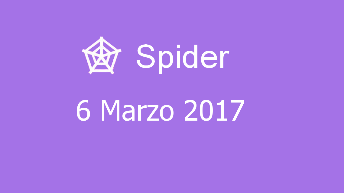 Microsoft solitaire collection - Spider - 06. Marzo 2017