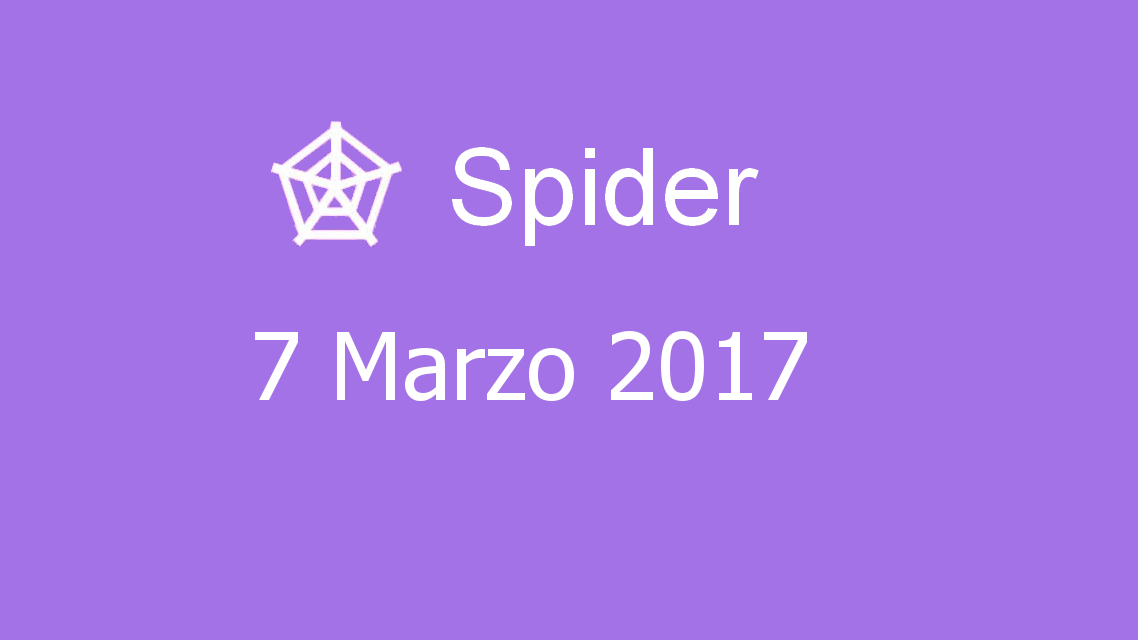 Microsoft solitaire collection - Spider - 07. Marzo 2017