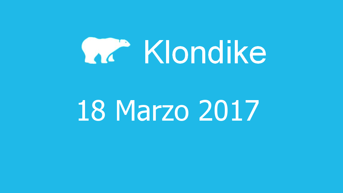 Microsoft solitaire collection - klondike - 18. Marzo 2017