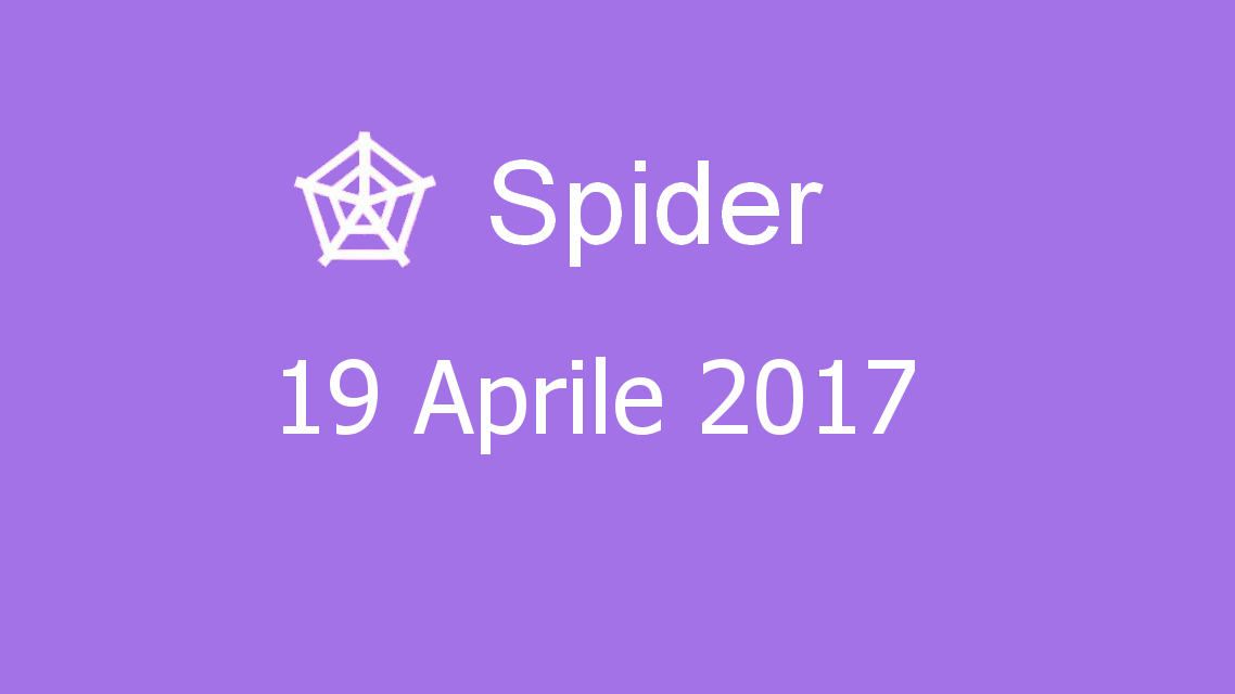 Microsoft solitaire collection - Spider - 19. Aprile 2017