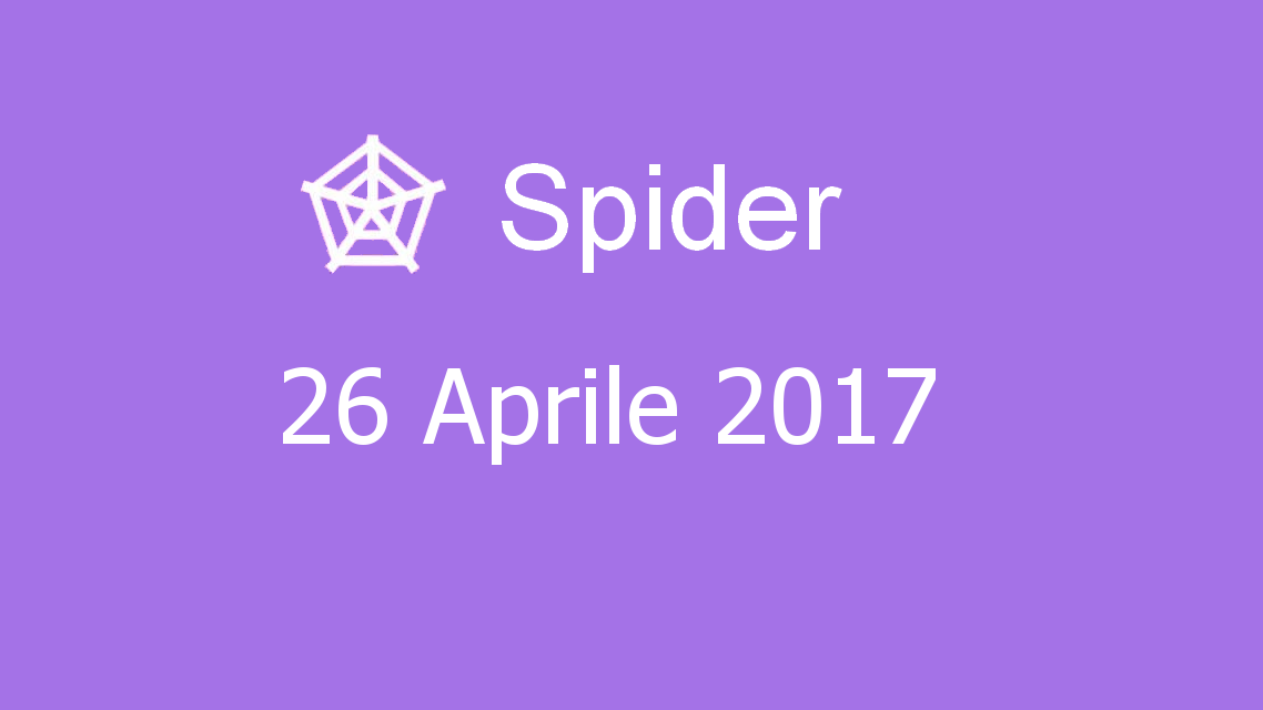 Microsoft solitaire collection - Spider - 26. Aprile 2017