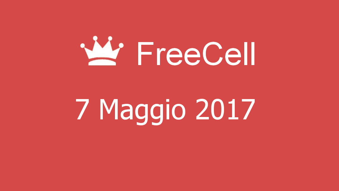 Microsoft solitaire collection - FreeCell - 07. Maggio 2017