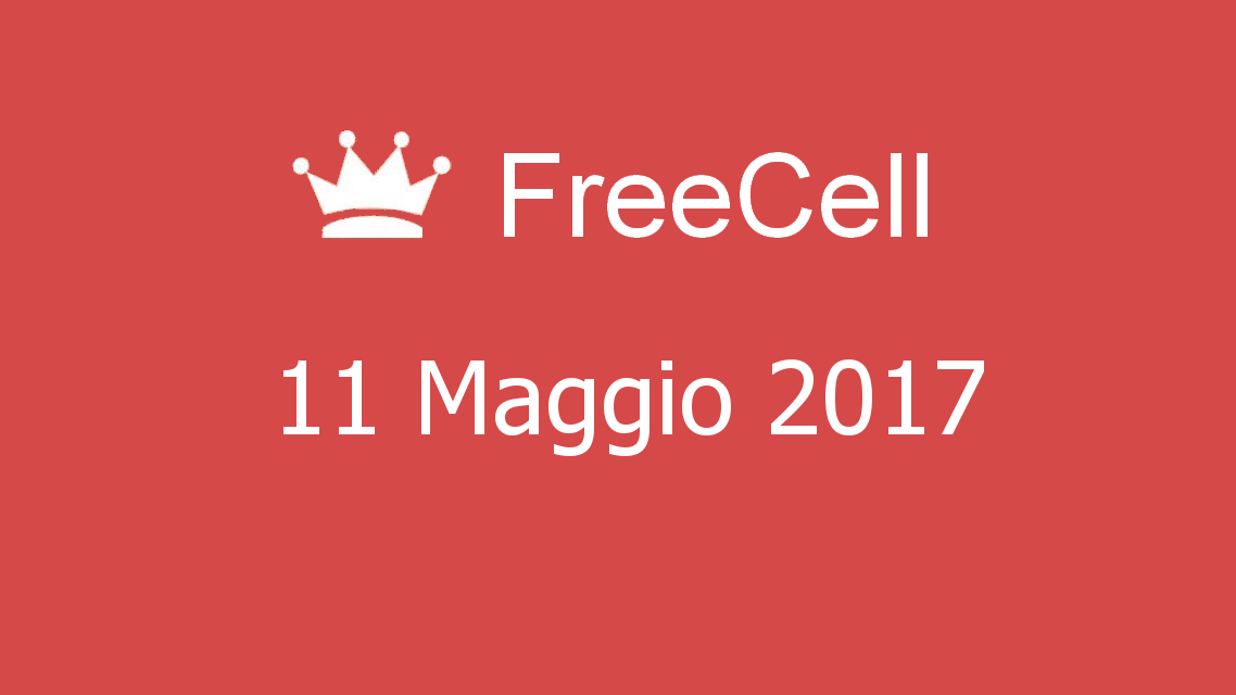 Microsoft solitaire collection - FreeCell - 11. Maggio 2017