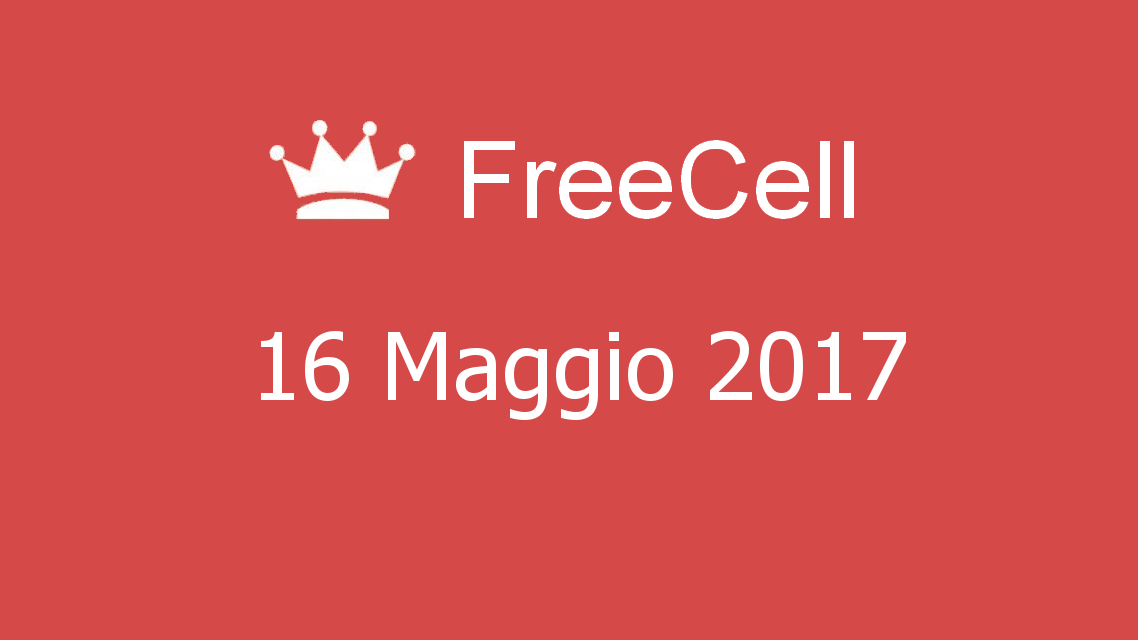 Microsoft solitaire collection - FreeCell - 16. Maggio 2017