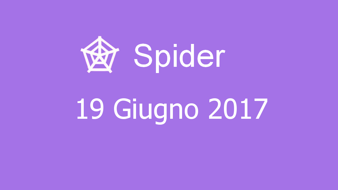 Microsoft solitaire collection - Spider - 19. Giugno 2017