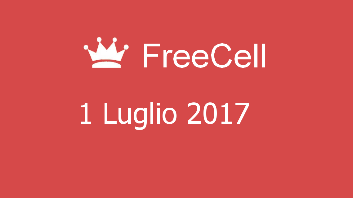 Microsoft solitaire collection - FreeCell - 01. Luglio 2017