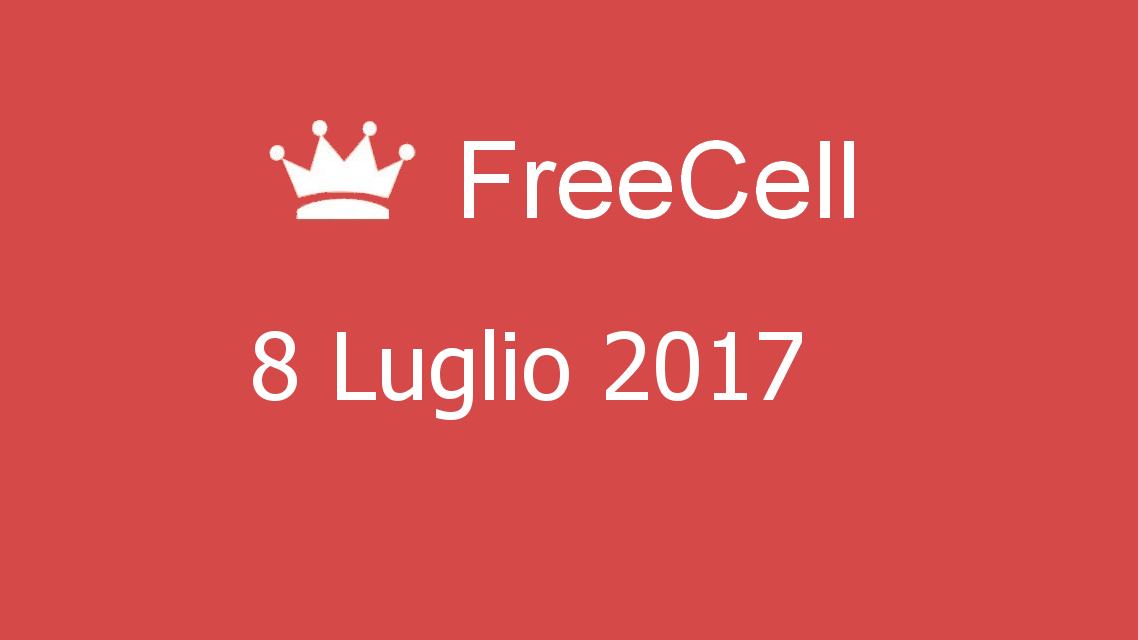 Microsoft solitaire collection - FreeCell - 08. Luglio 2017