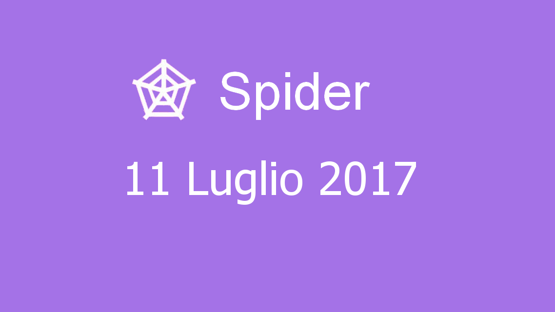 Microsoft solitaire collection - Spider - 11. Luglio 2017