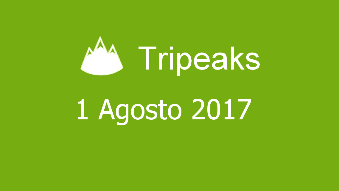 Microsoft solitaire collection - Tripeaks - 01. Agosto 2017