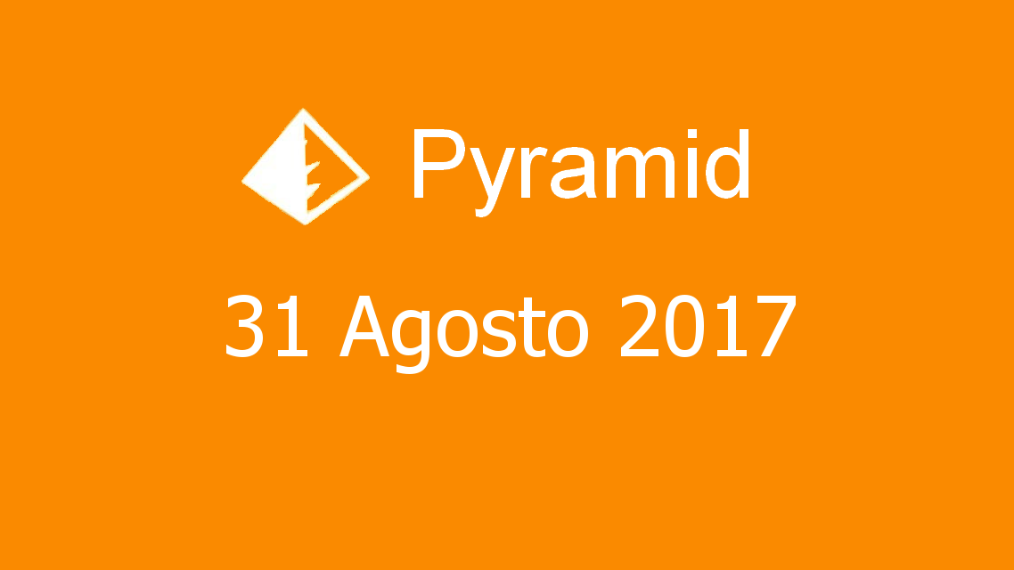 Microsoft solitaire collection - Pyramid - 31. Agosto 2017