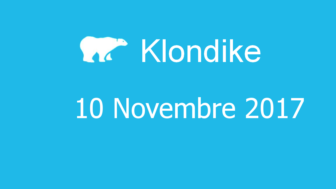 Microsoft solitaire collection - klondike - 10. Novembre 2017