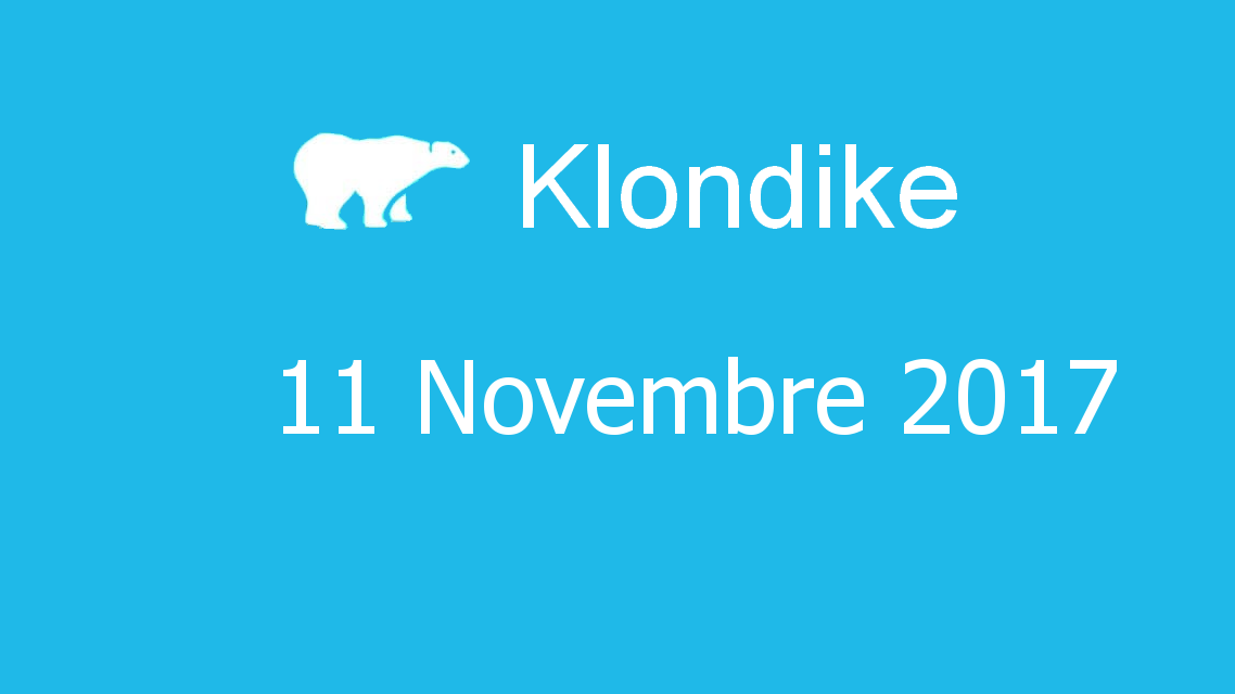 Microsoft solitaire collection - klondike - 11. Novembre 2017
