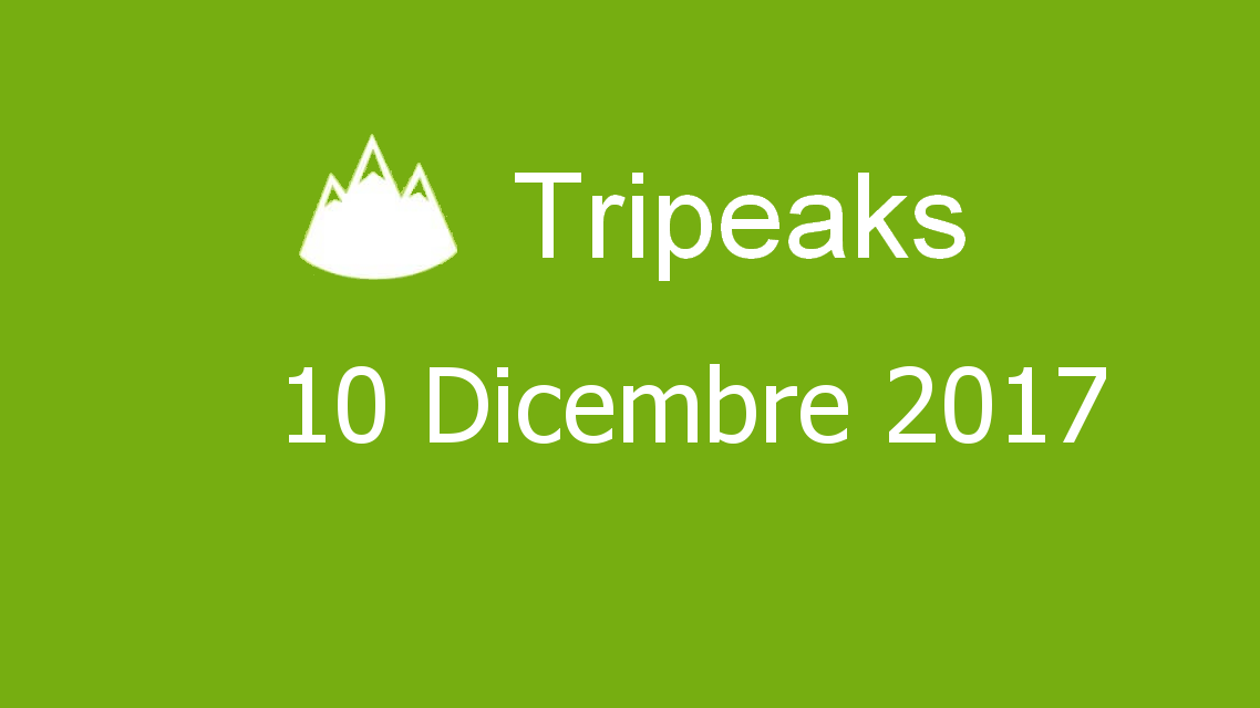 Microsoft solitaire collection - Tripeaks - 10. Dicembre 2017