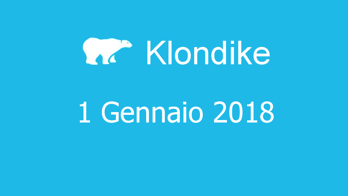 Microsoft solitaire collection - klondike - 01. Gennaio 2018