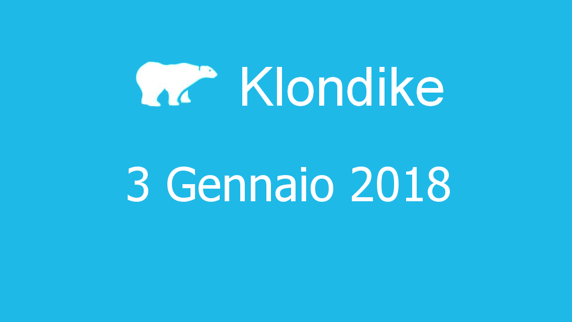 Microsoft solitaire collection - klondike - 03. Gennaio 2018