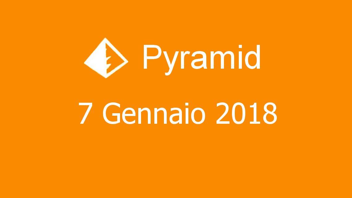 Microsoft solitaire collection - Pyramid - 07. Gennaio 2018