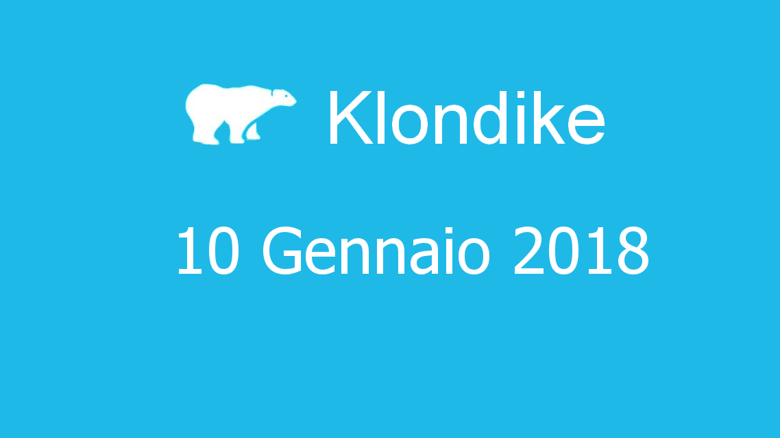 Microsoft solitaire collection - klondike - 10. Gennaio 2018