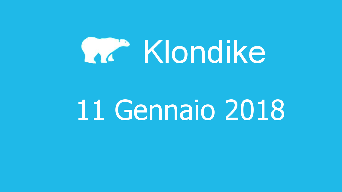 Microsoft solitaire collection - klondike - 11. Gennaio 2018