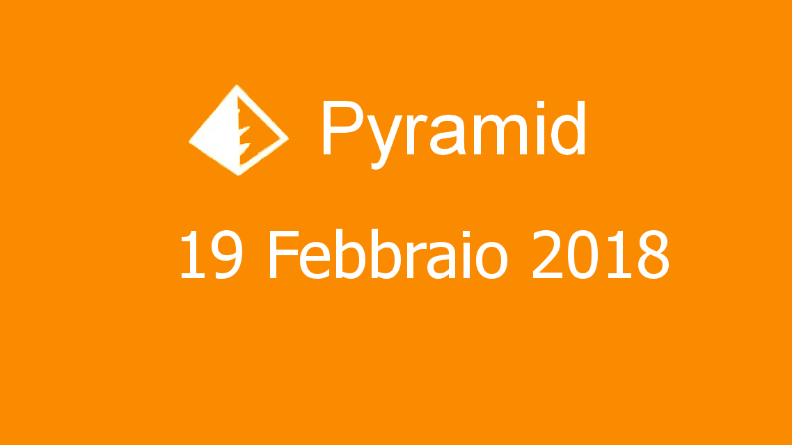 Microsoft solitaire collection - Pyramid - 19. Febbraio 2018