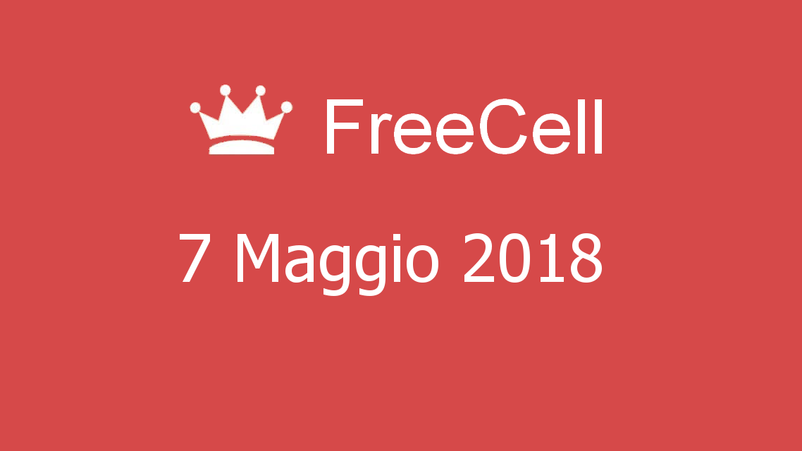 Microsoft solitaire collection - FreeCell - 07. Maggio 2018