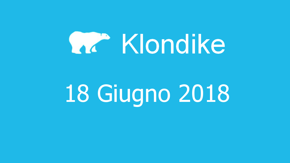 Microsoft solitaire collection - klondike - 18. Giugno 2018