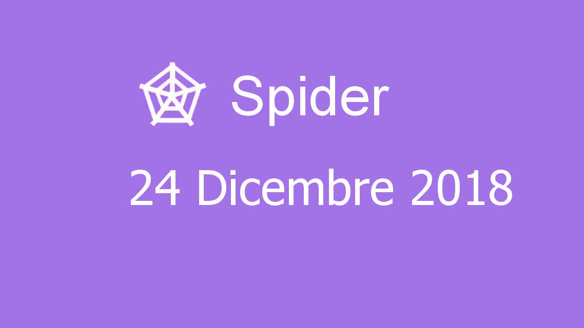 Microsoft solitaire collection - Spider - 24. Dicembre 2018