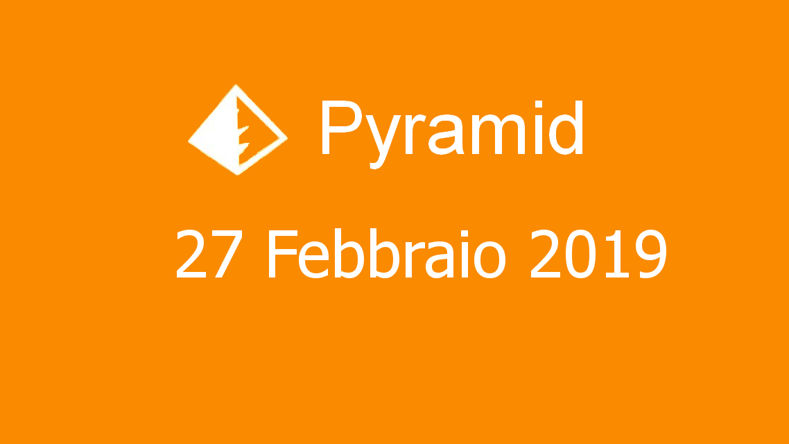 Microsoft solitaire collection - Pyramid - 27. Febbraio 2019