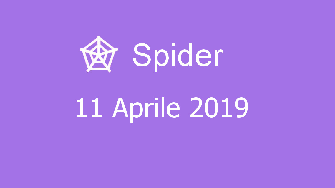 Microsoft solitaire collection - Spider - 11. Aprile 2019