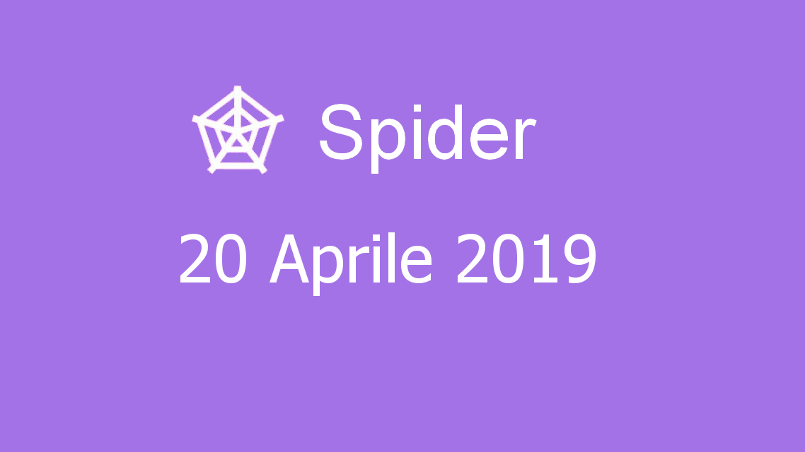 Microsoft solitaire collection - Spider - 20. Aprile 2019