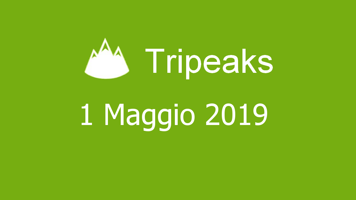 Microsoft solitaire collection - Tripeaks - 01. Maggio 2019