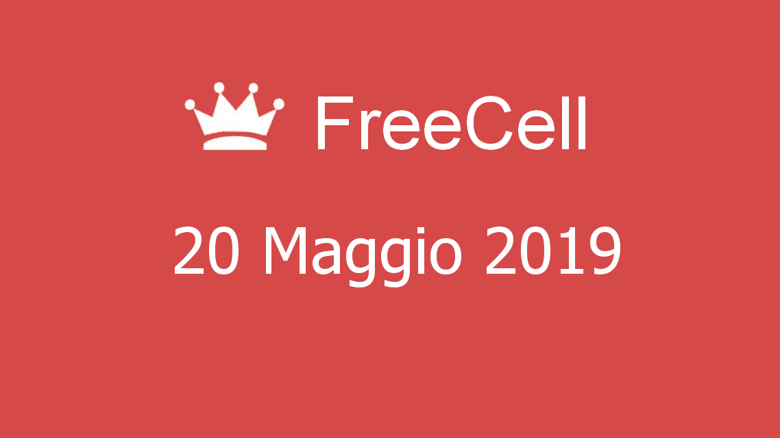 Microsoft solitaire collection - FreeCell - 20. Maggio 2019