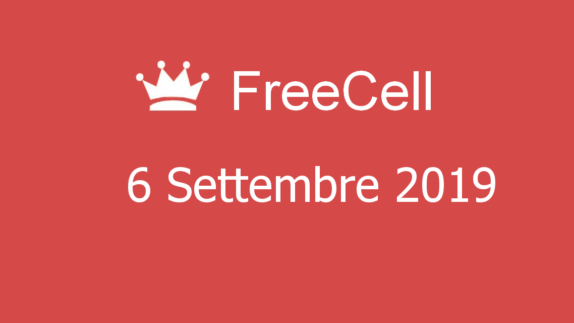 Microsoft solitaire collection - FreeCell - 06. Settembre 2019