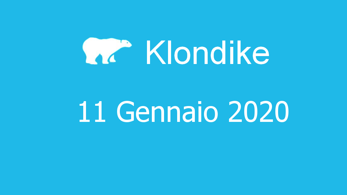 Microsoft solitaire collection - klondike - 11. Gennaio 2020
