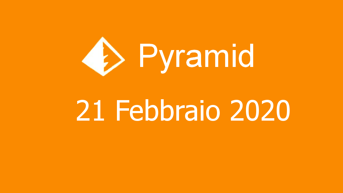 Microsoft solitaire collection - Pyramid - 21. Febbraio 2020