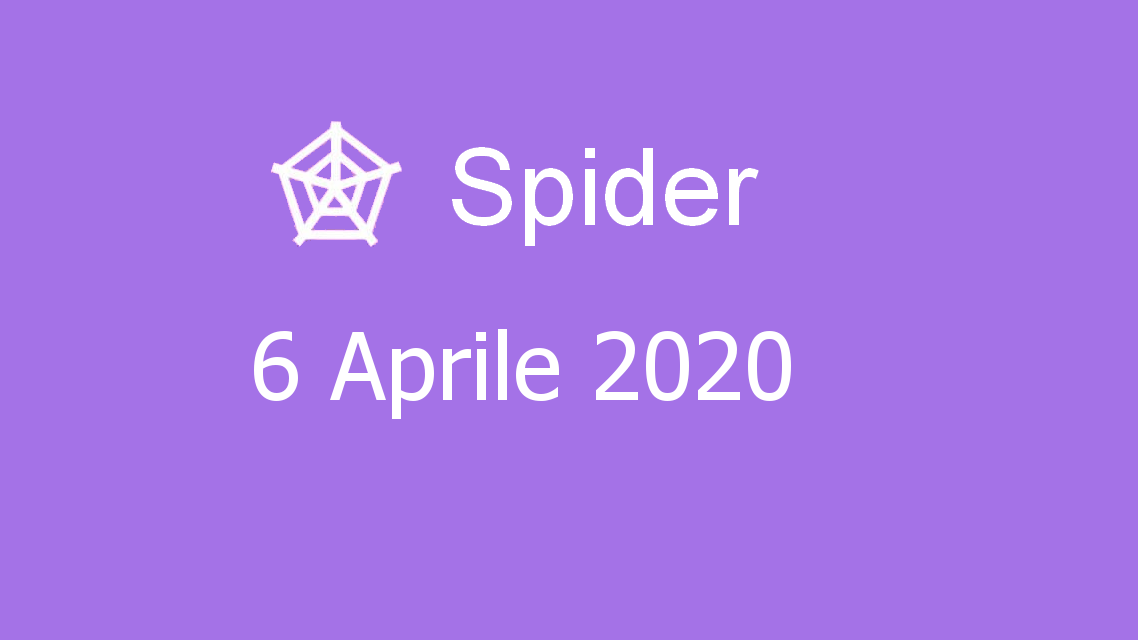 Microsoft solitaire collection - Spider - 06. Aprile 2020