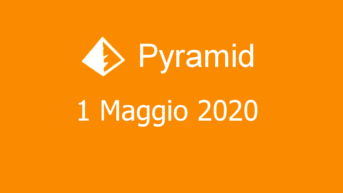 Microsoft solitaire collection - Pyramid - 01. Maggio 2020