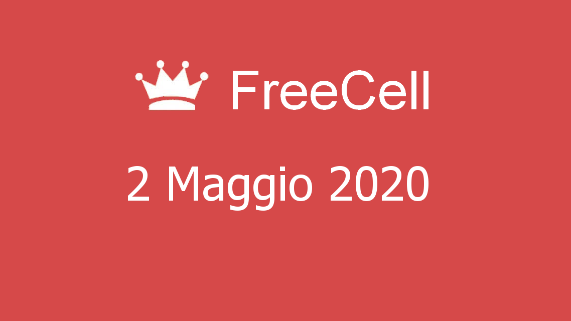 Microsoft solitaire collection - FreeCell - 02. Maggio 2020
