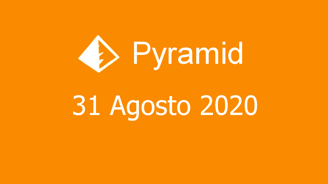 Microsoft solitaire collection - Pyramid - 31. Agosto 2020
