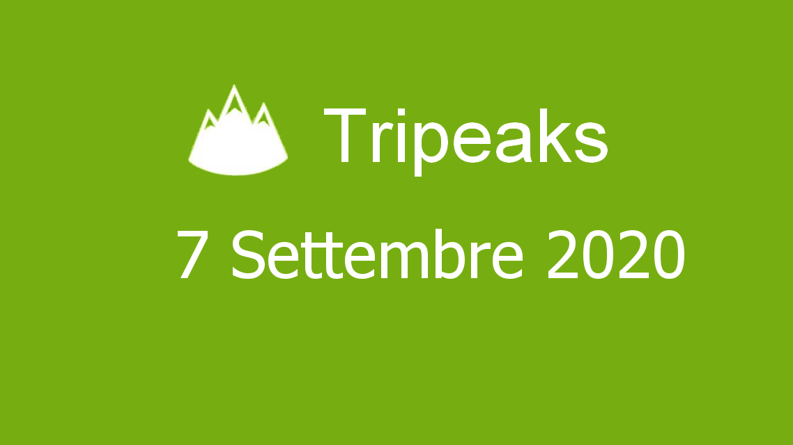 Microsoft solitaire collection - Tripeaks - 07. Settembre 2020